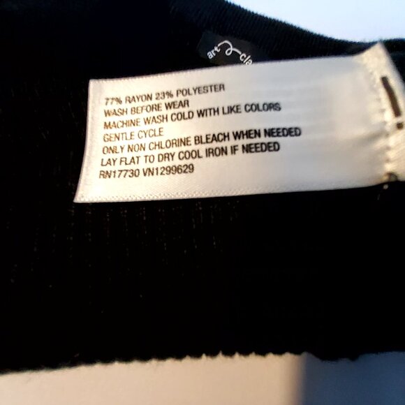 Girls Black Off-Shoulder Short Sleeve Top S(6/6X) Art Class Polyester & Rayon - Picture 7 of 8